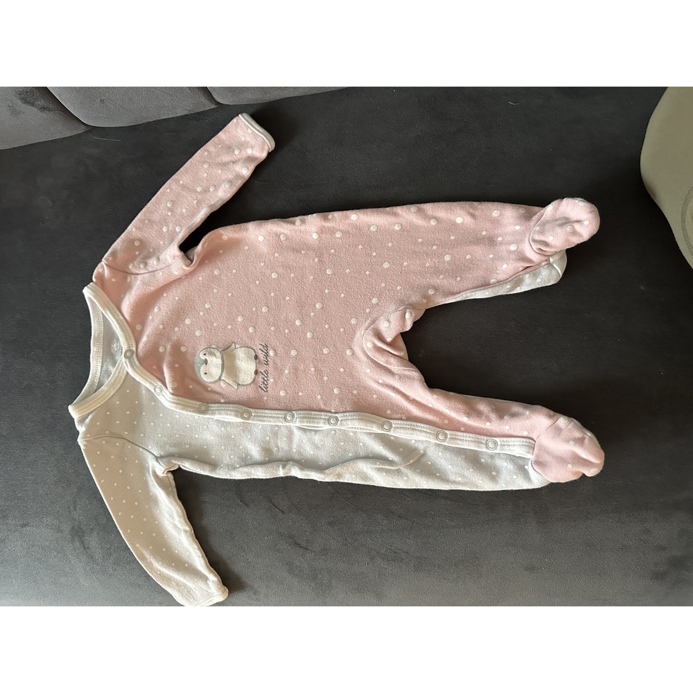 5/$10 Koala Baby 0-3 months pink and grey baby onesie